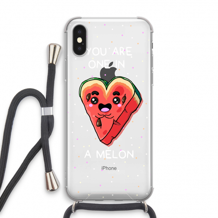 One In A Melon: iPhone X Transparant Hoesje met koord