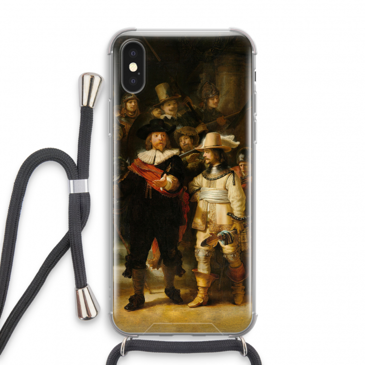 De Nachtwacht: iPhone X Transparant Hoesje met koord