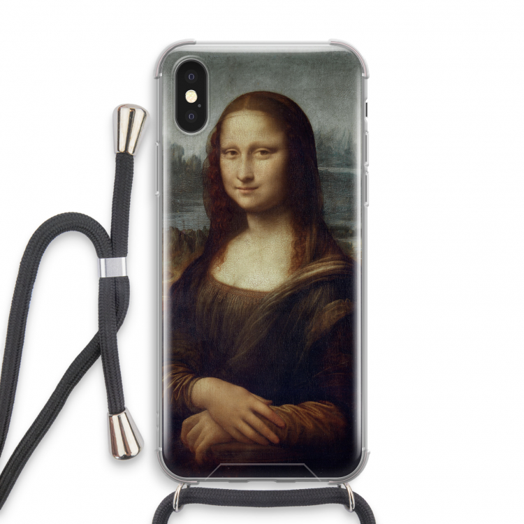 Mona Lisa: iPhone X Transparant Hoesje met koord