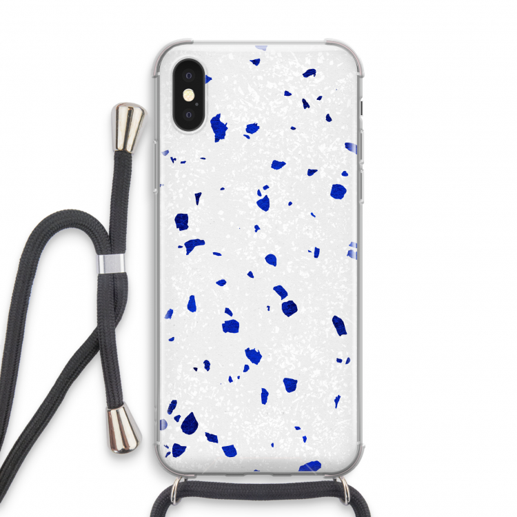 Terrazzo N°5: iPhone X Transparant Hoesje met koord