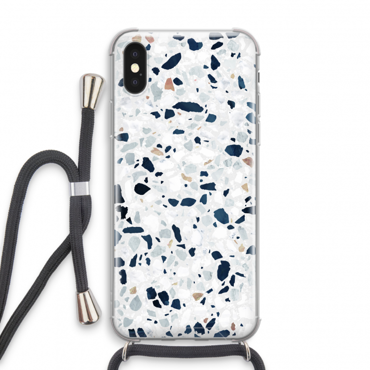 Terrazzo N°1: iPhone X Transparant Hoesje met koord