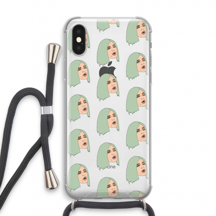 King Kylie: iPhone X Transparant Hoesje met koord