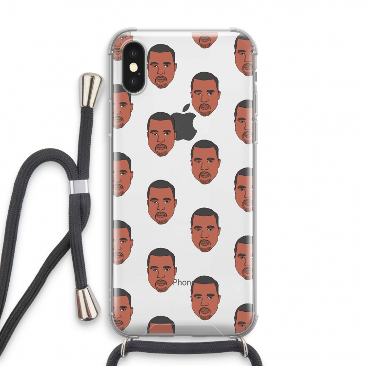 Kanye Call Me?: iPhone X Transparant Hoesje met koord