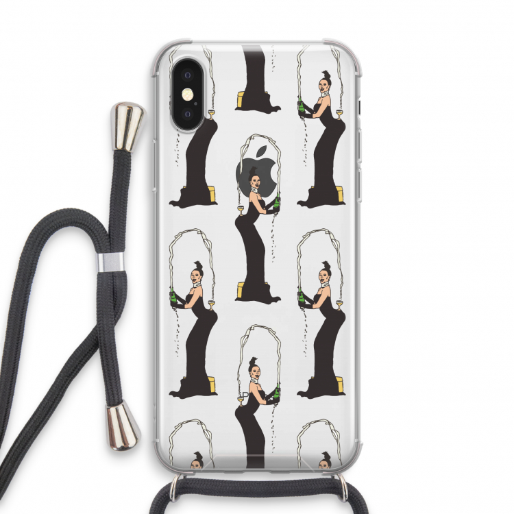 Pop Some Kim: iPhone X Transparant Hoesje met koord