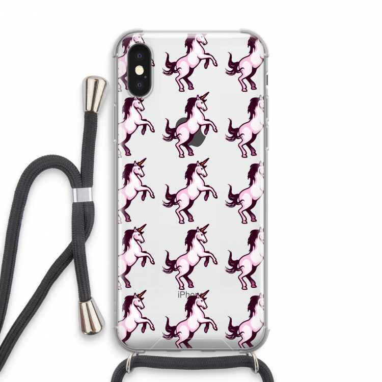 Musketon Unicorn: iPhone X Transparant Hoesje met koord
