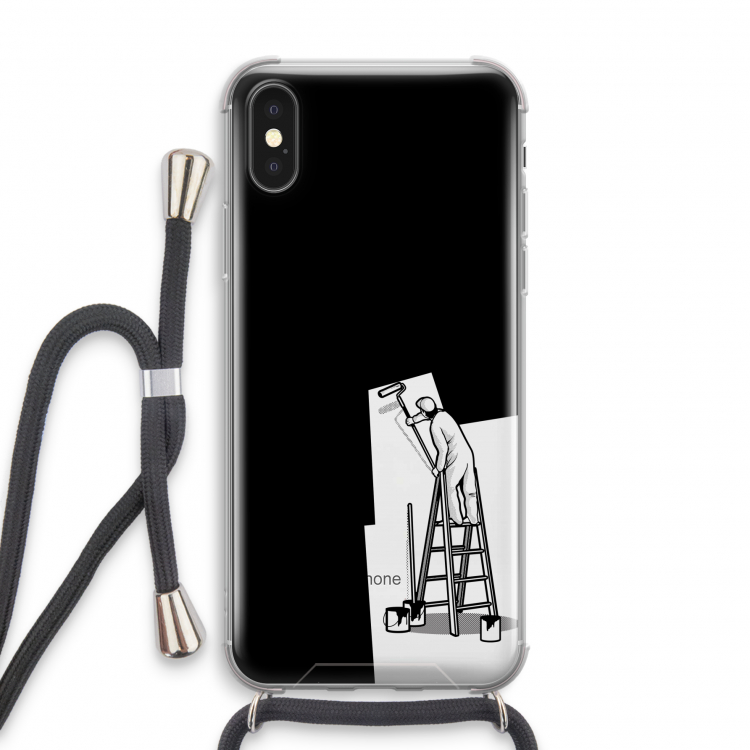 Musketon Painter: iPhone X Transparant Hoesje met koord