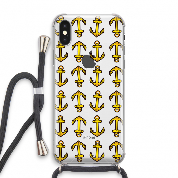 Musketon Anchor: iPhone X Transparant Hoesje met koord