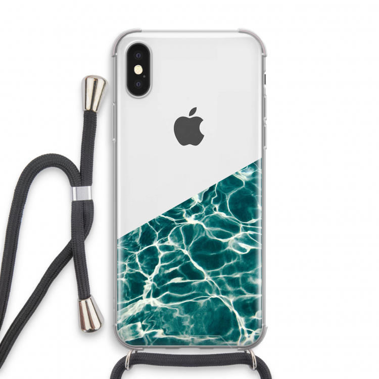 Weerkaatsing water: iPhone X Transparant Hoesje met koord