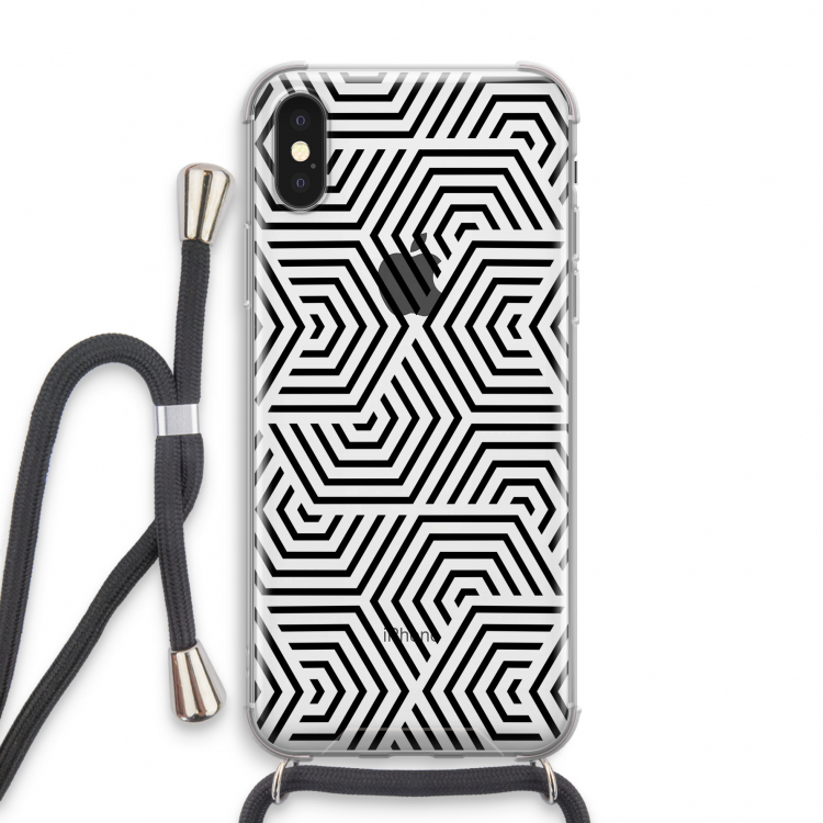Magic pattern: iPhone X Transparant Hoesje met koord