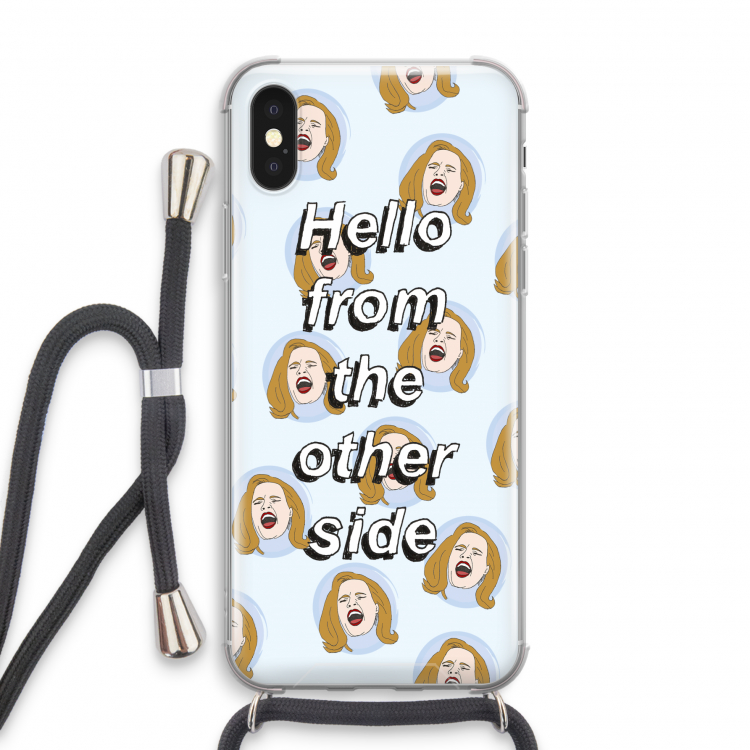 Hello: iPhone X Transparant Hoesje met koord