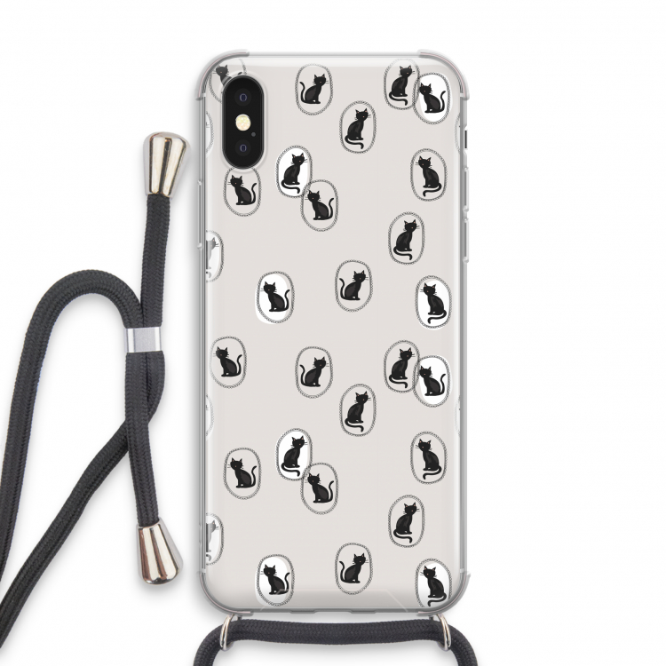 Miauw: iPhone X Transparant Hoesje met koord