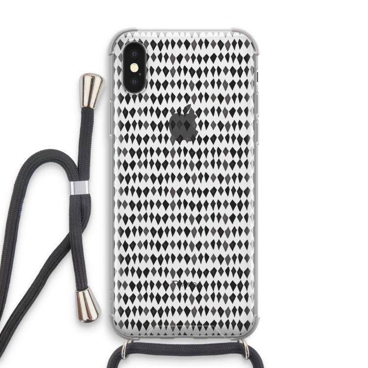 Crazy shapes: iPhone X Transparant Hoesje met koord