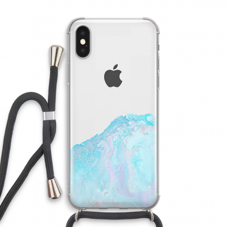 Fantasie pastel: iPhone X Transparant Hoesje met koord
