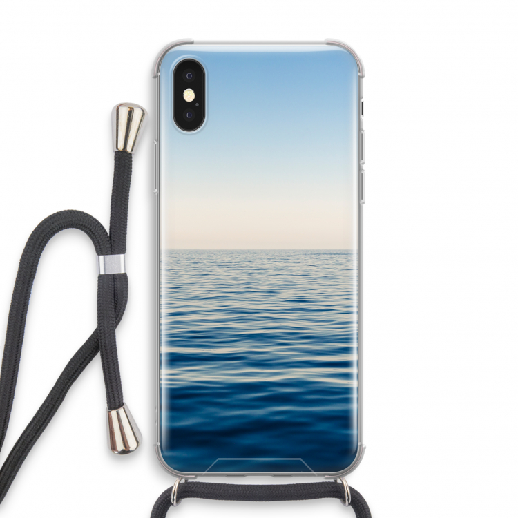 Water horizon: iPhone X Transparant Hoesje met koord