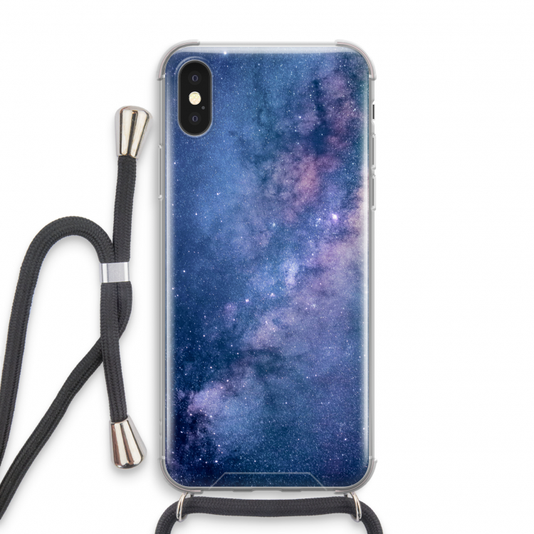 Nebula: iPhone X Transparant Hoesje met koord