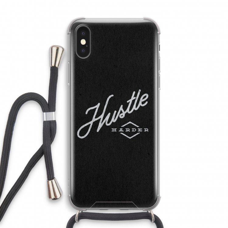Hustle: iPhone X Transparant Hoesje met koord