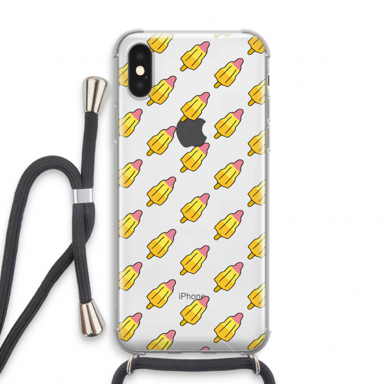 Waterijsjes: iPhone X Transparant Hoesje met koord