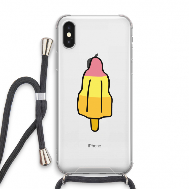 Raketijsje: iPhone X Transparant Hoesje met koord