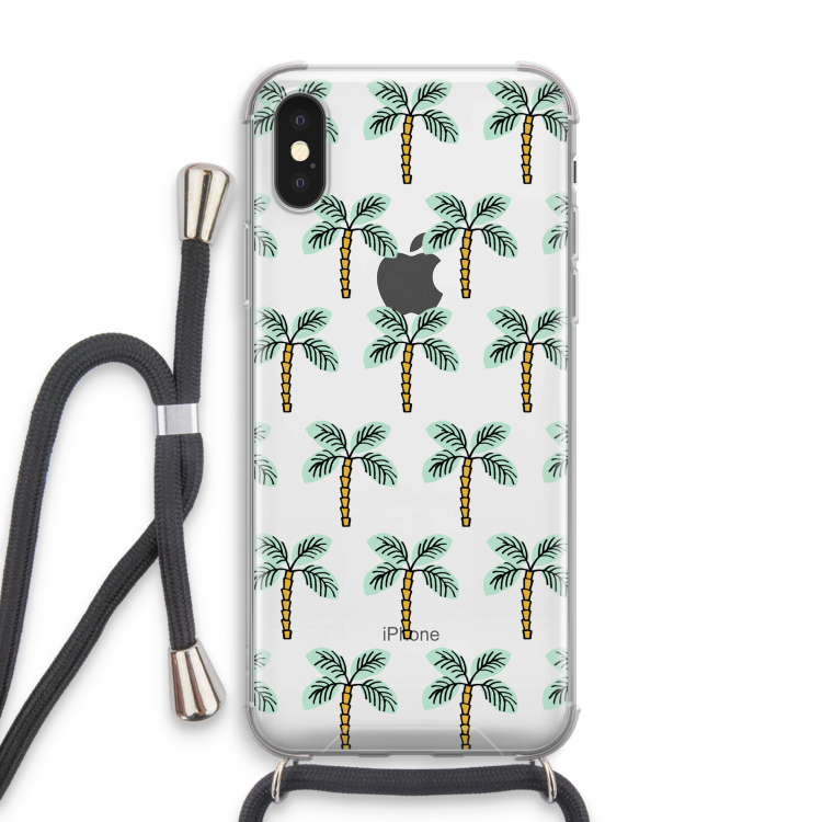 Paradise: iPhone X Transparant Hoesje met koord