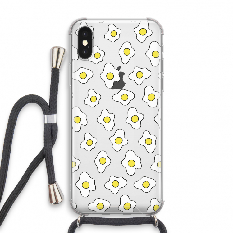 Spiegeleitjes: iPhone X Transparant Hoesje met koord