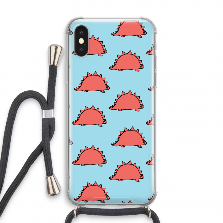 Dinosawrr: iPhone X Transparant Hoesje met koord