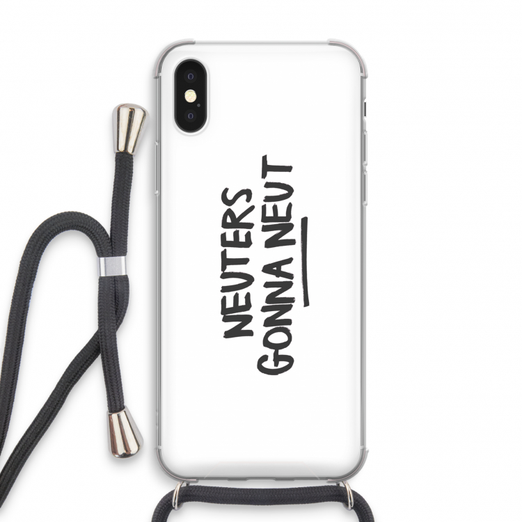 Neuters: iPhone X Transparant Hoesje met koord
