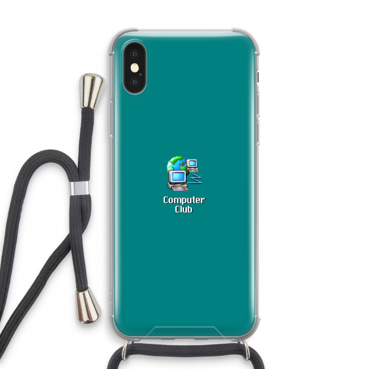 Win98: iPhone X Transparant Hoesje met koord