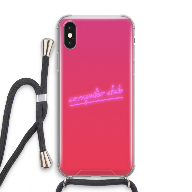 Vice Glow: iPhone X Transparant Hoesje met koord