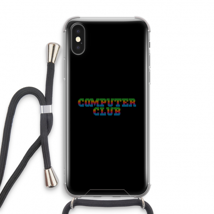 Retro: iPhone X Transparant Hoesje met koord