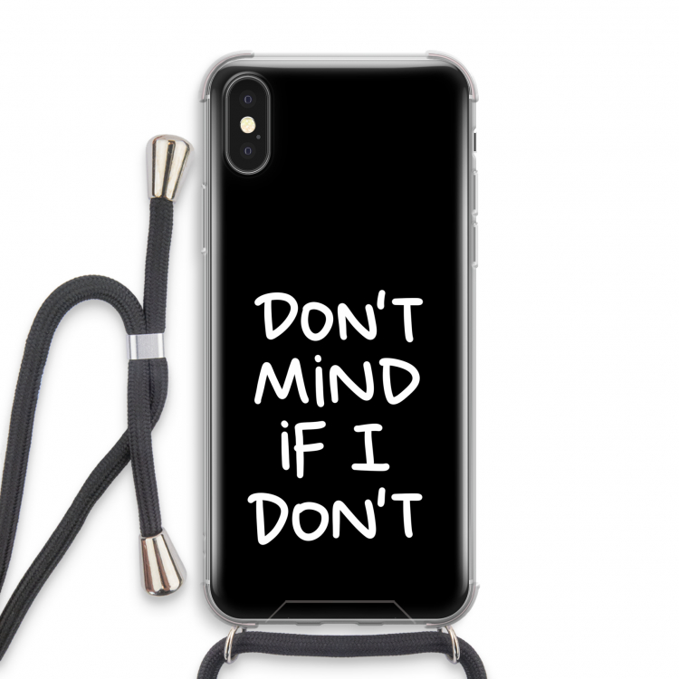 Don't Mind: iPhone X Transparant Hoesje met koord