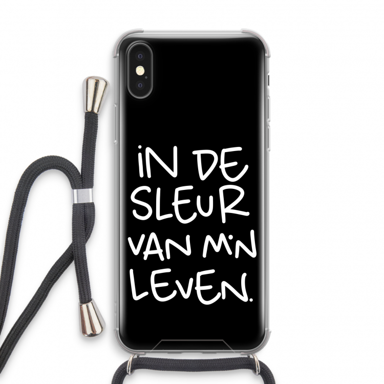 De Sleur: iPhone X Transparant Hoesje met koord