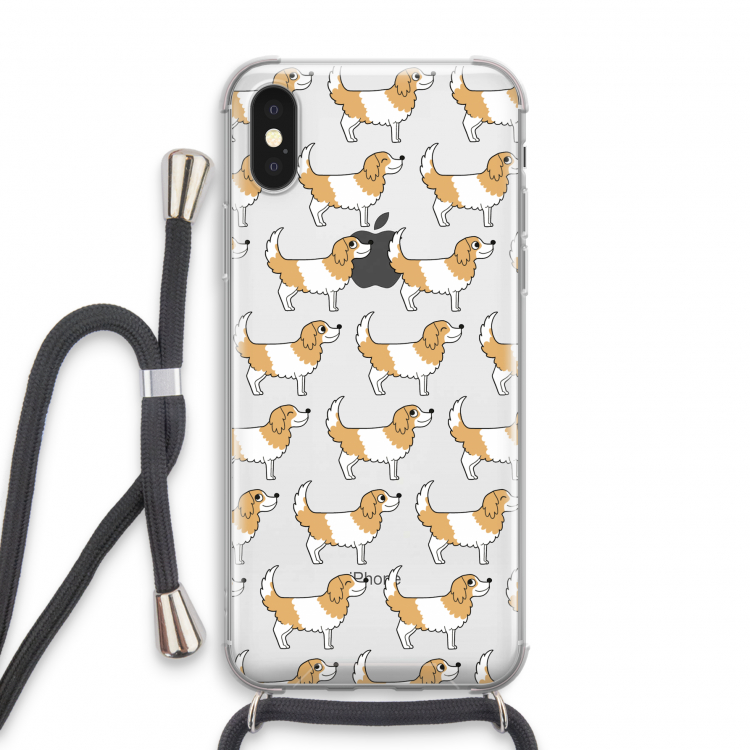 Doggy: iPhone X Transparant Hoesje met koord