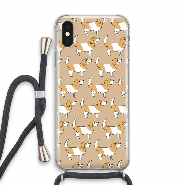 Doggy: iPhone X Transparant Hoesje met koord