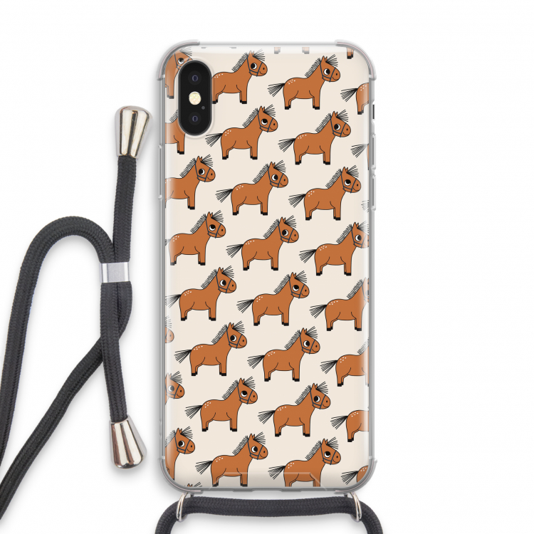 Pony: iPhone X Transparant Hoesje met koord