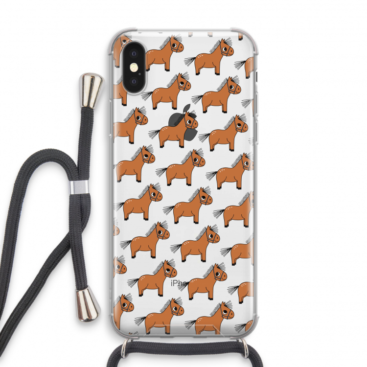 Pony: iPhone X Transparant Hoesje met koord