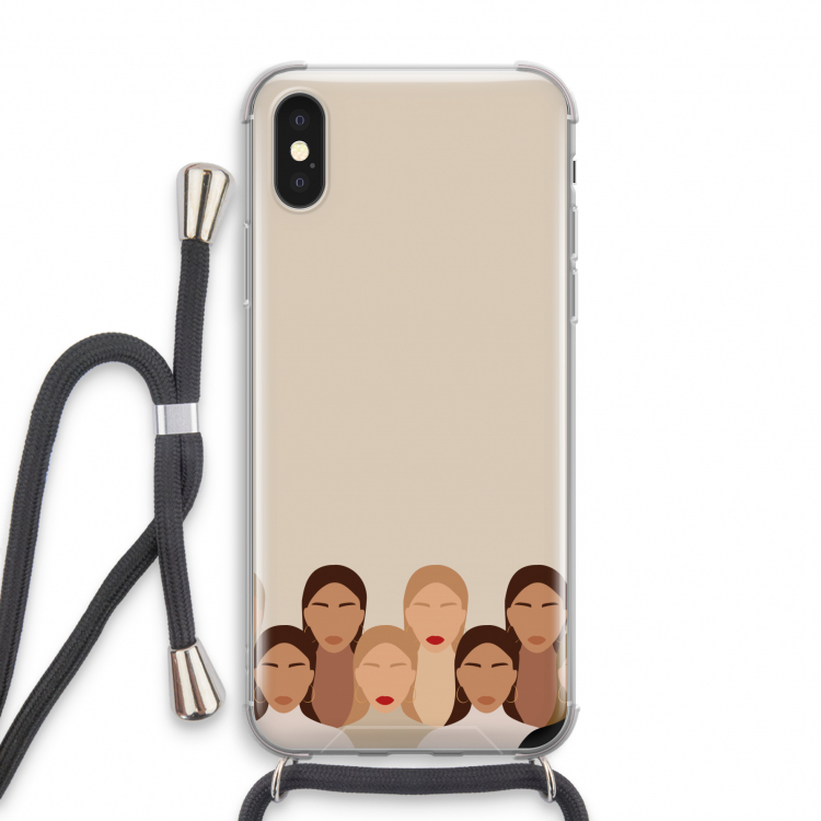 Girls girls girls: iPhone X Transparant Hoesje met koord