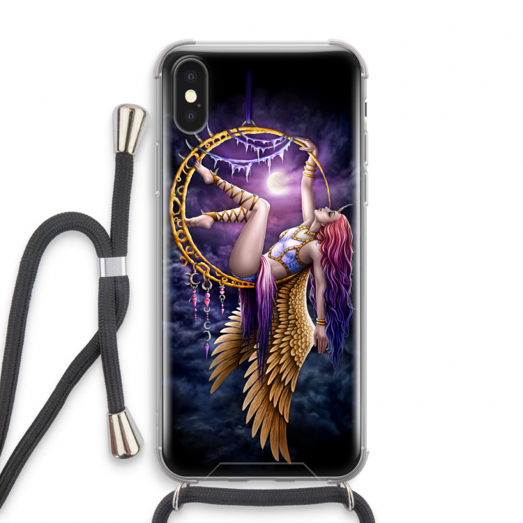 Aerial Angel: iPhone X Transparant Hoesje met koord