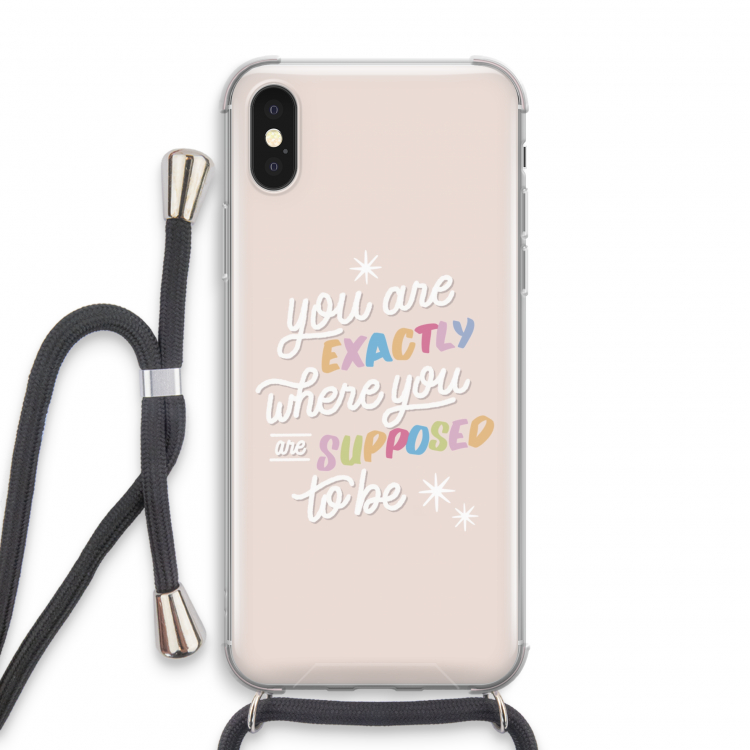 Right Place: iPhone X Transparant Hoesje met koord