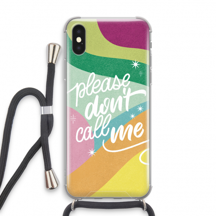 Don't call: iPhone X Transparant Hoesje met koord