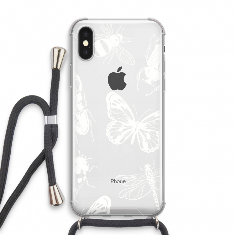 Tiny Bugs: iPhone X Transparant Hoesje met koord