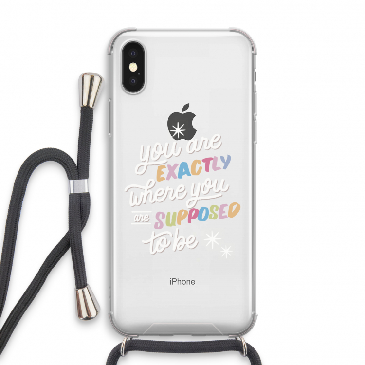 Right Place: iPhone X Transparant Hoesje met koord