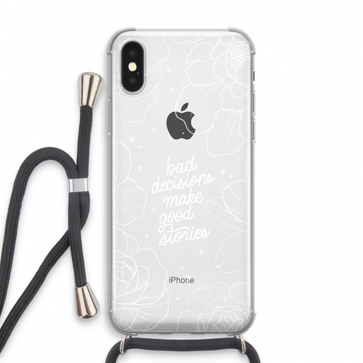 Good stories: iPhone X Transparant Hoesje met koord