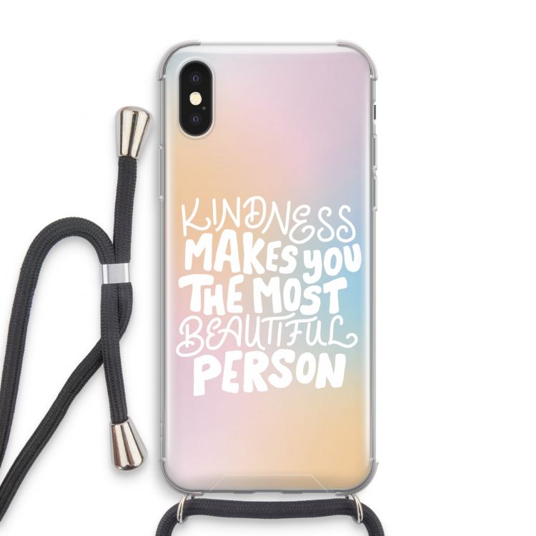 The prettiest: iPhone XS Transparant Hoesje met koord
