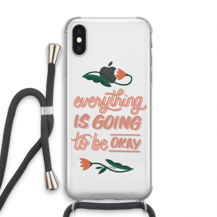Optimistic flower girl: iPhone XS Transparant Hoesje met koord