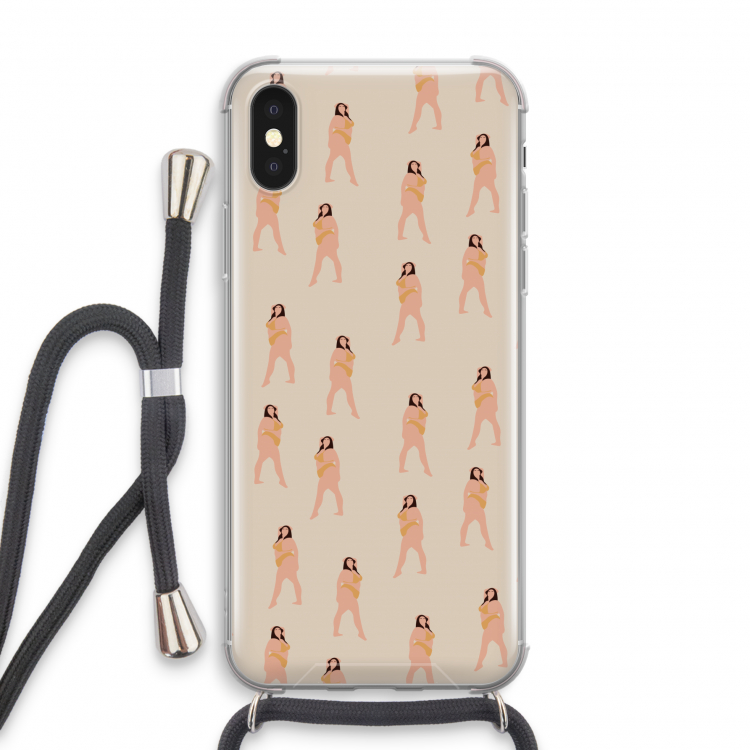 You're so golden: iPhone XS Transparant Hoesje met koord