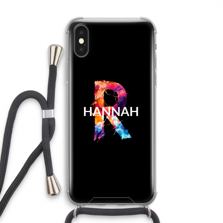 Abstract Spectrum: iPhone XS Transparant Hoesje met koord
