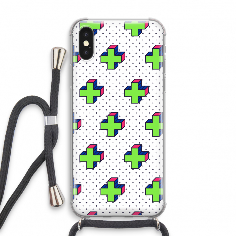 8-bit N°10: iPhone XS Transparant Hoesje met koord