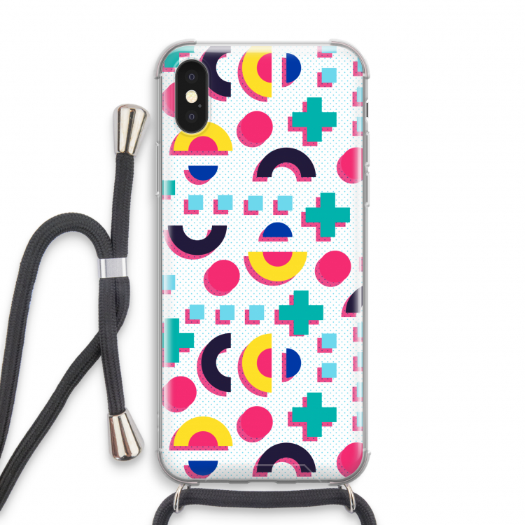 8-bit N°2: iPhone XS Transparant Hoesje met koord
