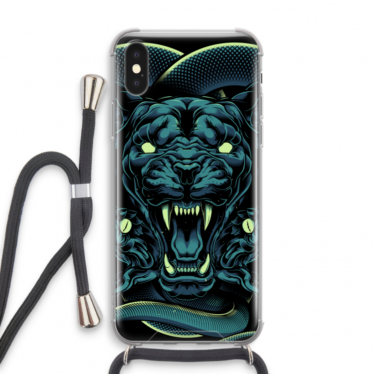Cougar and Vipers: iPhone XS Transparant Hoesje met koord