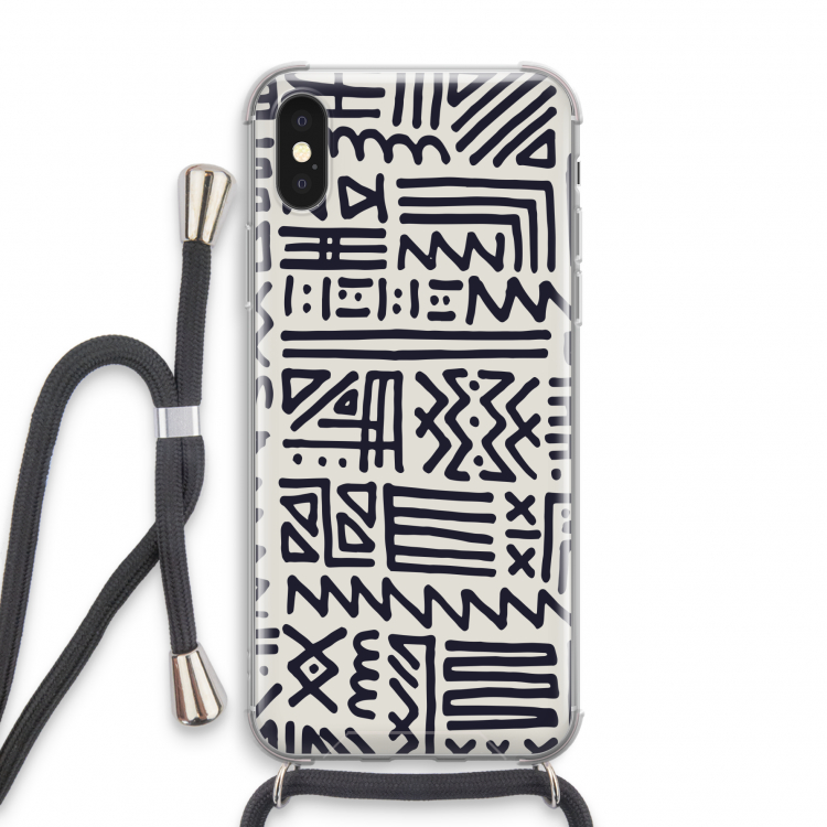 Marrakech print: iPhone XS Transparant Hoesje met koord